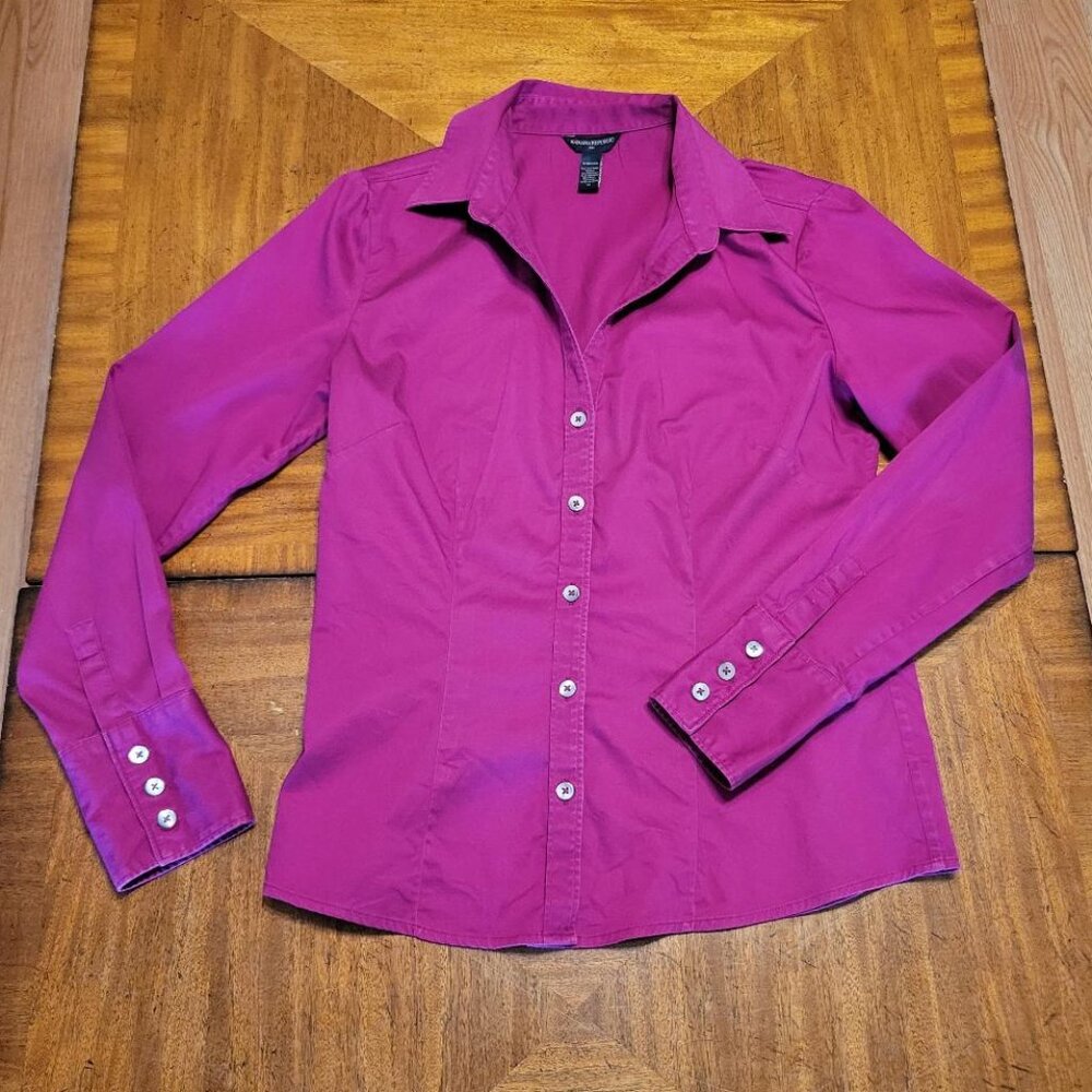 Banana Republic Fuchsia Button-Down Shirt